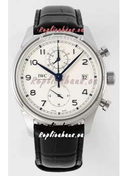 IWC Portugieser Chronograph Classic IW390302 White Dial Swiss Replica Watch