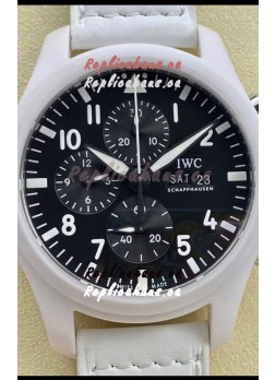IWC Pilot's Chronograph Top Gun Ceramic IW389105 1:1 Mirror Replica in Black Dial