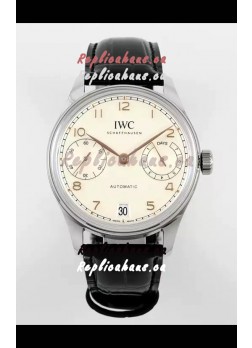 IWC Super Clone Portugieser Swiss 1:1 Mirror Replica Watch White Dial Steel Case Watch