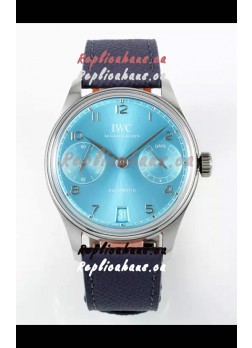 IWC Super Clone Portugieser Swiss 1:1 Mirror Replica Watch Turquoise Dial Steel Case Watch