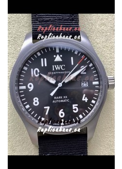 IWC Pilot's MARK XX Super Clone Titanium Swiss Replica Watch Grey Dial