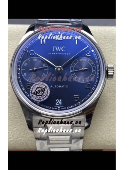 IWC Super Clone Portugieser Swiss 1:1 Mirror Replica Watch Blue Dial Steel Case Watch