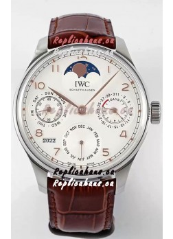 IWC Portuguese Perpetual Calendar 904L Steel Swiss Replica Watch REF. IW503307