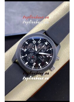 IWC Pilot's Chronograph Top Gun Ceramic IW389101 1:1 Mirror Replica in Black Dial