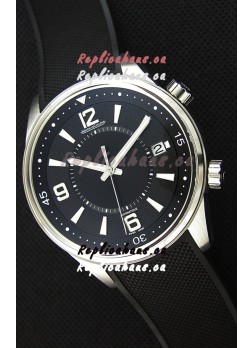 Jaeger-LeCoultre Polaris Black Dial Watch with Nylon Strap 1:1 Mirror Replica