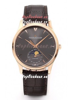 Jaeger LeCoultre Master Ultra Thin Moon Pink Gold 1:1 Mirror Replica Watch