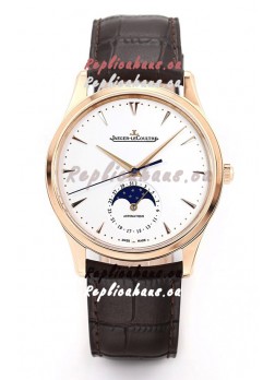 Jaeger LeCoultre Master Ultra Thin Moon Pink Gold 1:1 Mirror Replica Watch