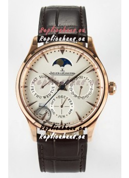 Jaeger LeCoultre Super Clone Master Ultra-Thin Perpetual Calendar White Dial Watch