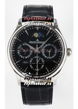 Jaeger LeCoultre Super Clone Master Ultra-Thin Perpetual Calendar Black Dial Watch