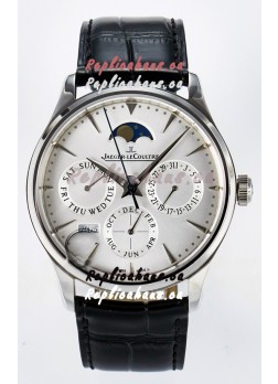 Jaeger LeCoultre Super Clone Master Ultra Thin Perpetual Calendar White Dial Watch