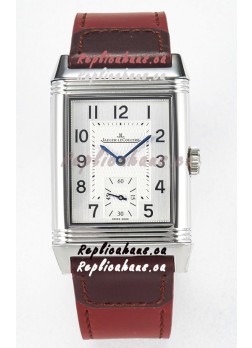 Jaeger-LeCoultre Reverso Super Clone DuoFace Black/White Steel Replica Watch 