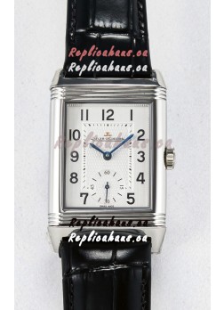 Jaeger-LeCoultre Reverso Super Clone DuoFace Black/White Steel Replica Watch 
