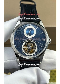 Jaeger LeCoultre Master Ultra-Thin Tourbillon Blue Dial Stainless Steel Casing