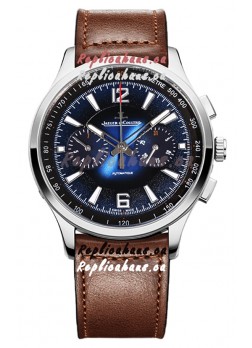 Jaeger LeCoultre Polaris Q9028181 Chronograph Blue Dial Swiss Replica Watch 