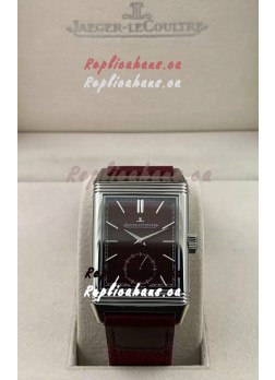 Jaeger-LeCoultre Reverso DuoFace Steel Casing Watch Red Dial in Swiss Automatic Movement