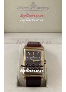 Jaeger-LeCoultre Reverso DuoFace Rose Gold Casing Watch Red Dial in Swiss Automatic Movement