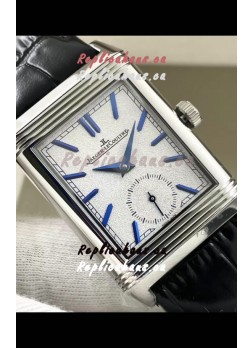 Jaeger-LeCoultre Reverso DuoFace Steel Casing Watch Nay Blue Dial in Swiss Automatic Movement