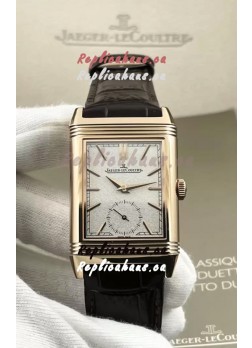 Jaeger-LeCoultre Reverso DuoFace Rose Gold Casing Watch Brown Dial in Swiss Automatic Movement