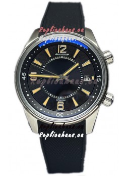 Jaeger LeCoultre Polaris Date Black Dial Rubber Strap 1:1 Mirror Replica Watch 42MM