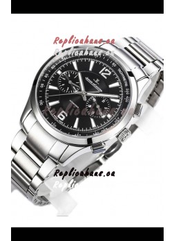 Jaeger LeCoultre Polaris Chronograph Stainless Steel Casing Black Dial Swiss Replica Watch 