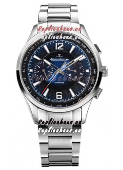 Jaeger LeCoultre Polaris Chronograph Stainless Steel Casing Blue Dial Swiss Replica Watch 