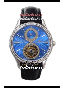 Jaeger LeCoultre Master Ultra-Thin Tourbillon Blue Dial Stainless Steel Casing