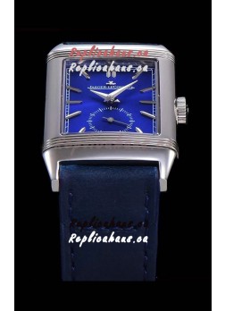 Jaeger LeCoultre Reverso Swiss Replica Watch in Steel Casing - Blue Dial 
