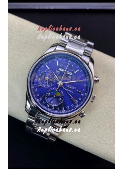 Longines Master Collection REF L2.673.4.92.6 Swiss Replica Watch in Blue Dial Steel Strap