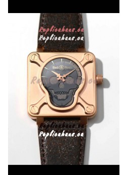 Bell & Ross BR0192 Skull Edition Bronze Casing GREY Skull on Grey Layer Swiss Replica Watch 