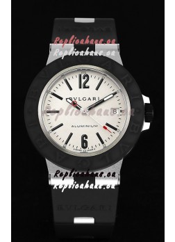 Bvlgari Aluminum 1:1 Mirror Swisss Replica Watch in White Dial 