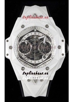 Hublot Big Bang UNICO Sang Bleu II White Ceramic 1:1 Mirror Quality Swiss Replica Watch 