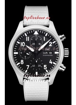 IWC Pilot's Chronograph Top Gun Ceramic IW389105 1:1 Mirror Replica in Black Dial 