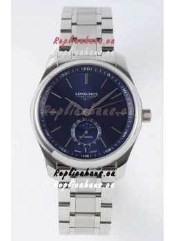 Longines Master Collection Automatic Moonphase Blue Dial Swiss Replica Watch Steel Strap