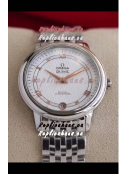 Omega De Ville Edition Swiss Automatic Watch in Stainless Steel Casing Rose Gold Hands