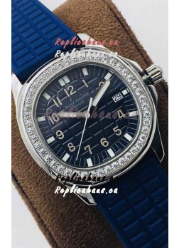Patek Philippe Aquanaut 5067A Swiss Replica Watch in Stainless Steel Diamonds Bezel 35MM