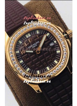 Patek Philippe Aquanaut 5067A Swiss Replica Watch in Yellow Gold Brown Dial - 35MM