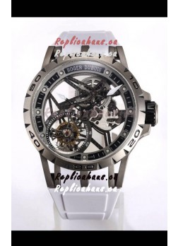 Roger Dubuis Excalibur Spider Flying Tourbillon Skeleton Titanium Casing 45MM 1:1 Mirror Swiss Watch
