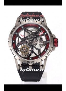 Roger Dubuis Excalibur Spider Flying Tourbillon Skeleton Titanium Casing 45MM 1:1 Mirror Swiss Watch