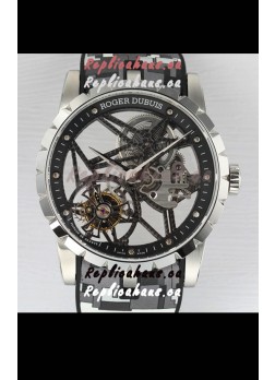 Roger Dubuis Excalibur Spider Flying Tourbillon Skeleton Steel Casing 42MM 1:1 Mirror Swiss Watch