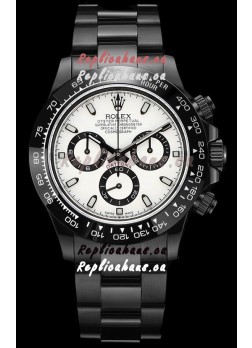 Rolex Daytona Blaken 1:1 Swiss Mirror Replica White Dial Cal.4130 Movement (WITH BOX) 