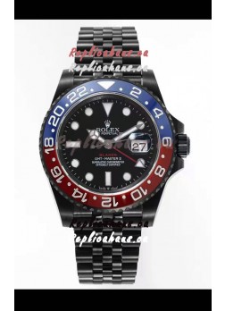Rolex GMT Masters II REF.126710BLRO PEPSI BLAKEN Swiss Replica - 904L Steel in DLC Coating