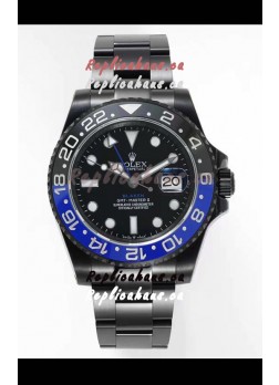 Rolex GMT Masters II REF.126710BLRO Batman BLAKEN Swiss Replica - 904L Steel in DLC Coating