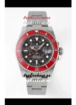 Rolex Submariner DiW Stainless Steel Casing Ceramic Red Bezel Edition Watch 