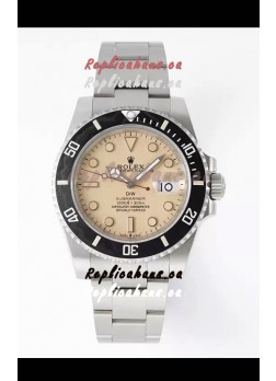 Rolex Submariner DiW Stainless Steel Casing Black Ceramic Bezel Edition Watch 