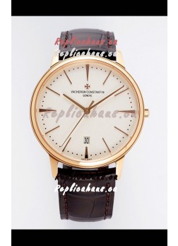 Vacheron Constantin Patrimony Rose Gold 1:1 Mirror Replica Watch 40MM 904L Steel 