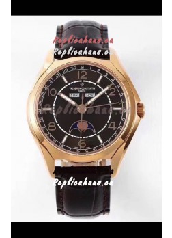 Vacheron Constantin Fiftysix Edition Rose Gold Watch 904L Steel 1:1 Mriror Replica Black Dial 