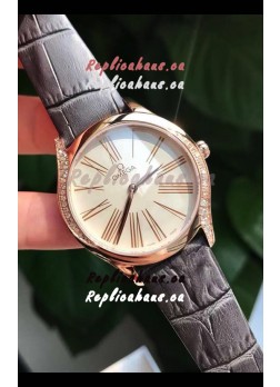 Omega De Ville Tresor Edition Swiss Quartz Watch 36MM Rose Gold Casing White Dial