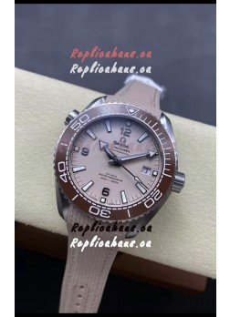 Omega Seamaster Planet Ocean 600M 43.50 MM Steel Casing with Beige Dial 1:1 Mirror Replica