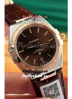 Omega Co-Axial Constellation 39MM Two Tone Rose Gold Brown Dial 1:1 Mirror Replica Watch