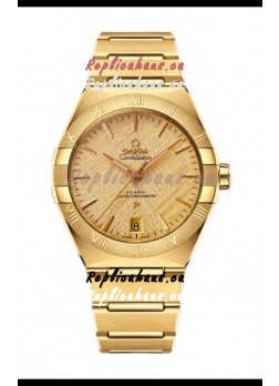 Omega Co-Axial Constellation Yellow Gold Meteorite Dial 1:1 Mirror Replica 41MM